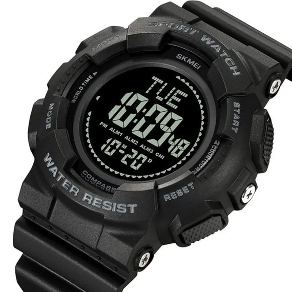 Skmei 2077BK Black+Compass | Зображення 1