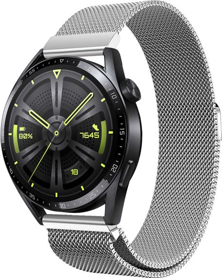 Ремінець 22 мм міланська петля BeWatch для Huawei Watch GT3 46mm Срібний (1020205.3U)