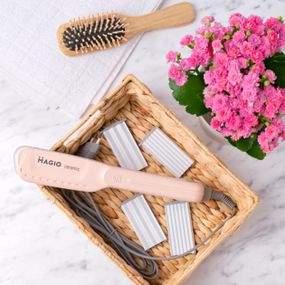 Гофре плойка прасок для волосся MAGIO MG-175P / Плойка прасок випрямляч / Стайлер HF-244 для укладання