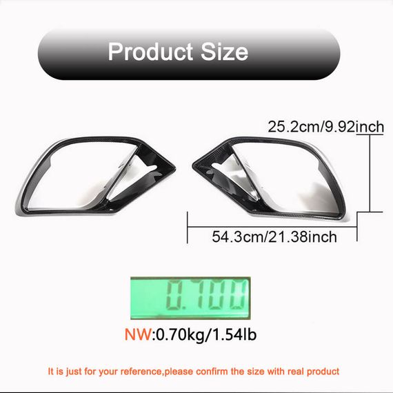 Вставки в бампер (для GT43/GT50/GT53 2018-2022, Карбон) для Mercedes AMG GT 4 X290 2018- рр | Зображення 3