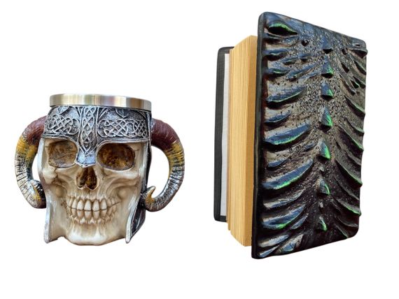 Подарунковий набір Кухоль 3D Рогатий Череп і Блокнот 3D «Око Лісового Дракона» | Зображення 1