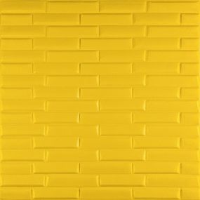 3D панель самоклеюча кладка жовта 700х770х7мм (037) SW-00000302