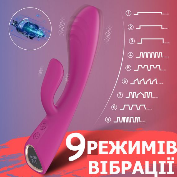 Подвійний вібратор зі стимуляцією клітора та підігрівом (рожевий, USB) | Зображення 5