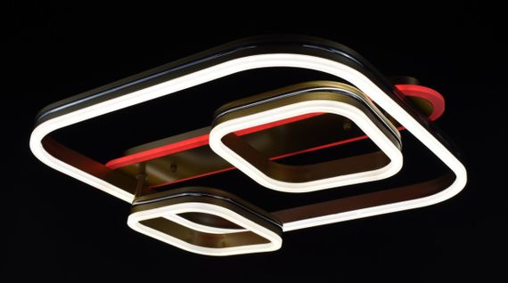 Люстра світлодіодна стельова LED світильник для квартири на стелю лед 26327 Золото 12х50х55 см. | Зображення 7