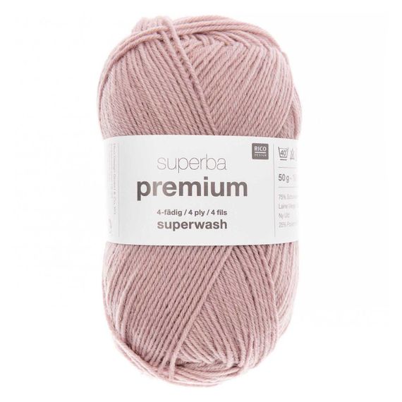 Шкарпеткова пряжа Rico Design Superba Premium Uni 50 г, 022 | Зображення 1