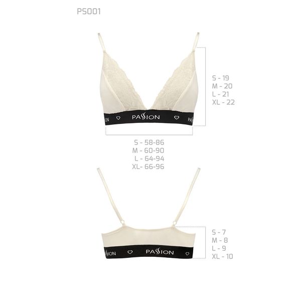 Еластичний топ з мереживом Passion PS001 TOP M, ecru | Зображення 4