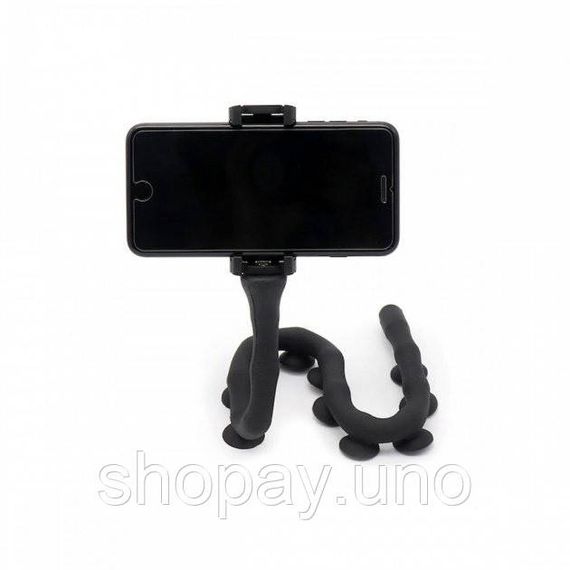 Гнучкий тримач для телефону з універсальними присосками Cute Worm Lazy Holder. Колір: чорний IL-80 | Зображення 6