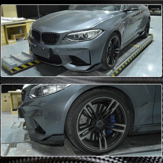 Накладки на передній бампер Flap (для F87 M2/M2C, Карбон) для BMW 2 серія F22/23 2014-2021 рр | Зображення 3