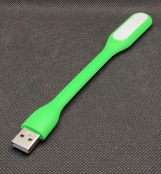 Ліхтарик USB гнучкий фіолетовий зелений | Зображення 1
