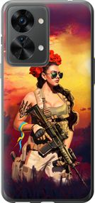 Чехол на OnePlus Nord 2T Украинка с оружием "5316u-2640-17620"