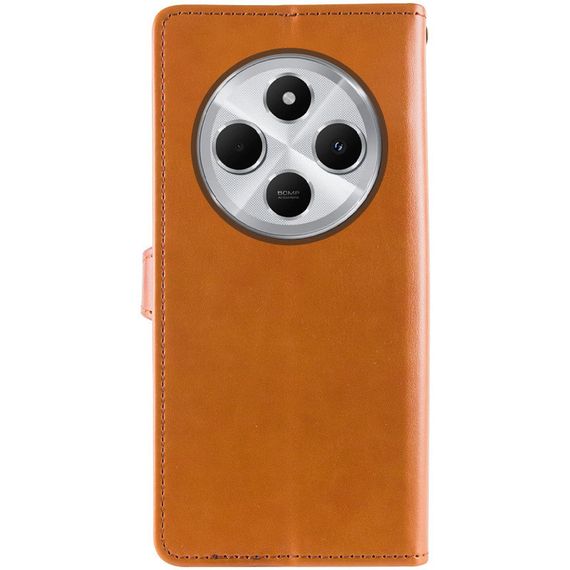 Шкіряний чохол-книжка GETMAN Gallant (PU) для Xiaomi Redmi 14C / Poco C75 Коричневий | Зображення 2