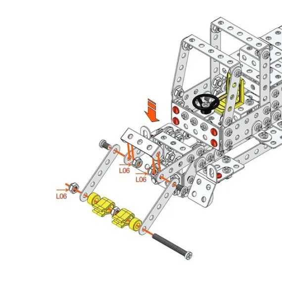 Дитяча металева машинка-конструктор Екскаватор YK613