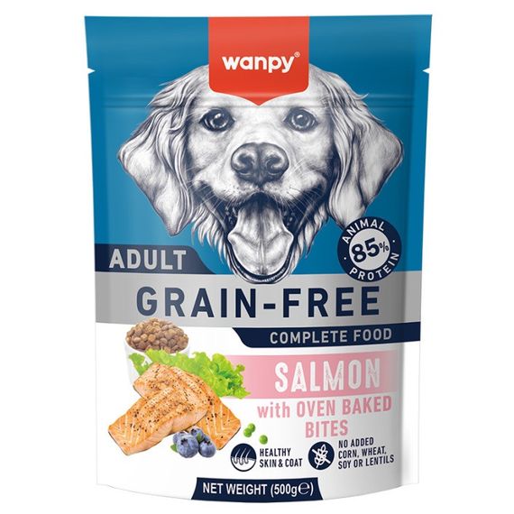 Сухий корм для собак з лососем Wanpy Adult Dog GF Salmon, 500 гр