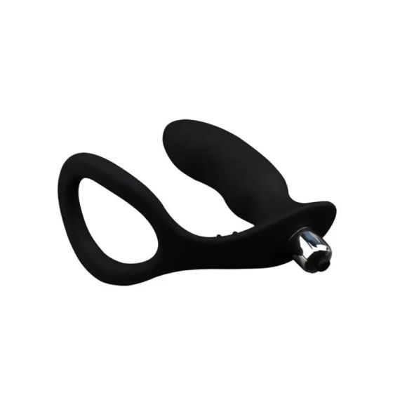 Анальная пробка с вибропулей и эрекционным кольцом Chisa GK power, черная sexstyle | Зображення 5