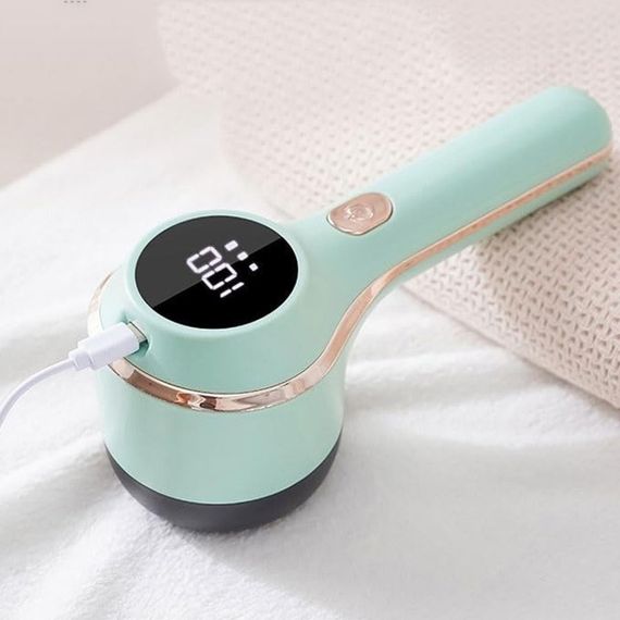 Машинка для видалення катишків з одягу, з USB, HAIR BALL, Зелена / Акумуляторна машинка від ковтунців з LED дисплеєм | Зображення 7