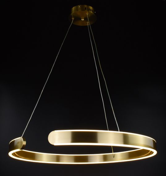 Люстра світлодіодна підвісна LED світильник для квартири на стелю лед 26887 Латунь 25-140х60х60 см. | Зображення 5