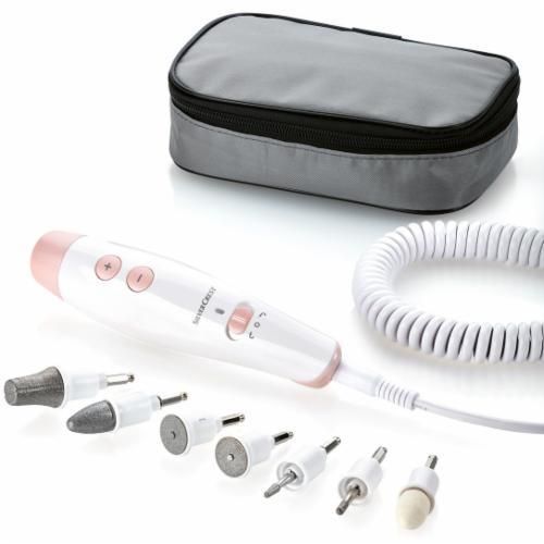 Набор маникюра и педикюра серебристый Crest SMPS 7 E1 розовый (UA-01)