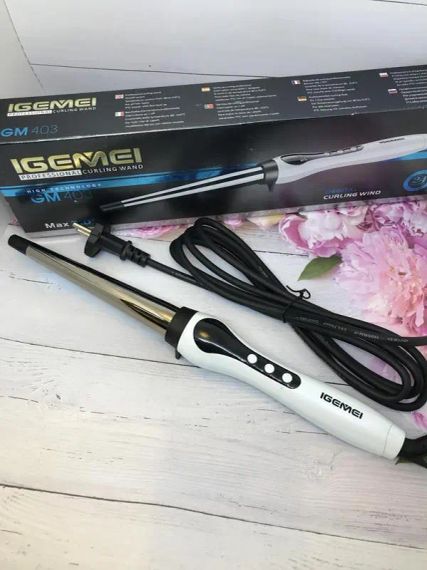 Професійна конусна плойка для локонів Gemei GM-403