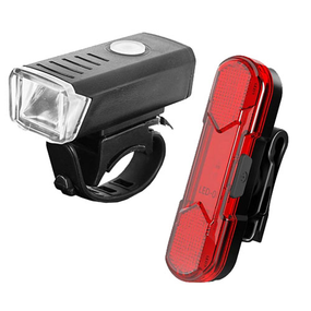 Велосипедный фонарь с задним габаритом BSK HY-027, аккумулятор, ЗУ micro USB