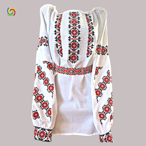 Рубашка Украинская вышиванка  327214 цвет белый размер 5XL