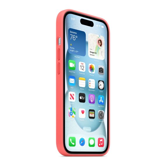 Чохол до мобільного телефона Apple iPhone 15 Silicone Case with MagSafe Guava (MT0V3ZM/A) | Зображення 6