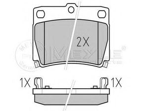Комплект гальмівних колодок з 4 шт. дисків MEYLE 0252359315W на FORD ESCORT Mk VI (GAL)
