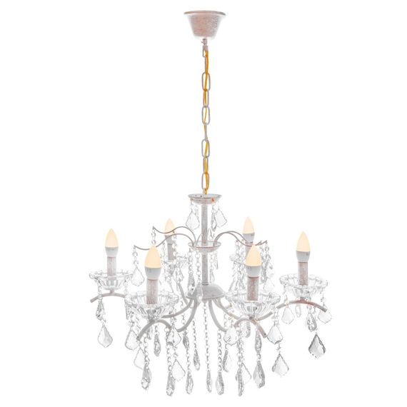 Люстра свеча подвесная хрустальная для холла E14 40W WH (BCL-682S/6) | Зображення 2