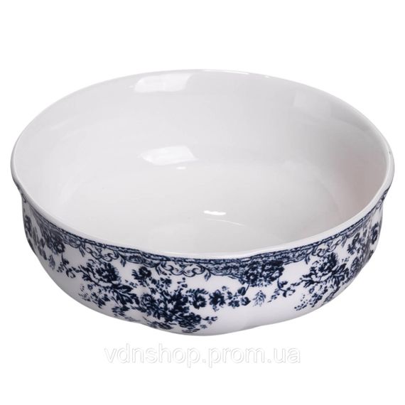 Столовый набор посуды тарелок и чашек 32 предмета на 6 персон Vintage Elegant фарфоровый, обеденный столовый сервиз тарелок Синий | Зображення 1