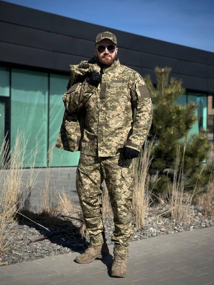 Комплект 3 в 1 Тактичний статутний костюм+ Убакс CoolPass ЗСУ Піксель мм14 Military + Полегшена парка Піксель