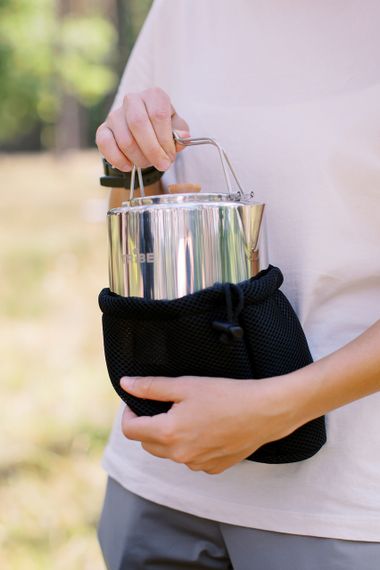 Чайник туристичний Tribe Kettle 1,2л сталевий з ситечком, Похідний чайник трайб для багаття, Чайник для кемпінгу і подорожей | Зображення 3