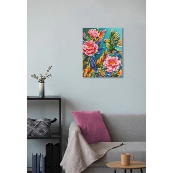 Набор для вышивания бисером "Весенний переполох" AB-924 на натуральном холсте | Зображення 6