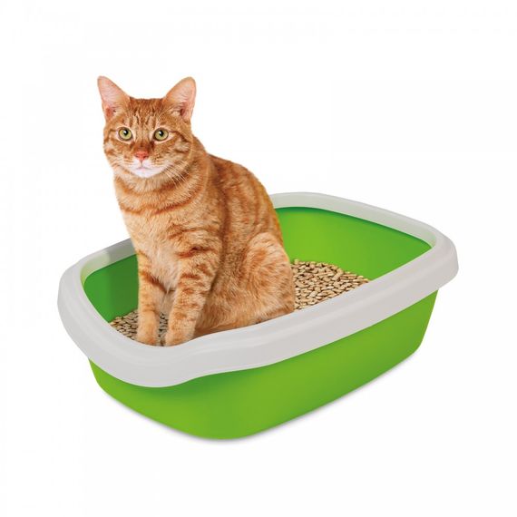 Туалет Природа Comfort M для котів лайм 41х30х13,5 см | Зображення 1