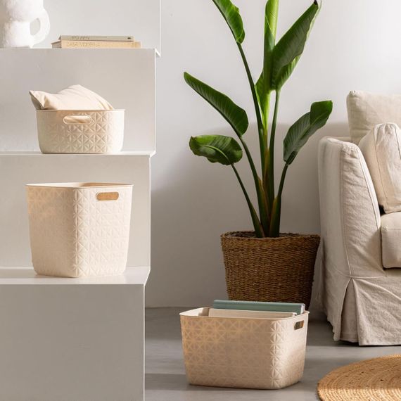 Кошик для зберігання пластиковий Curver (Курвер) Softex M 12,5 л (00575) Кремовий | Зображення 7