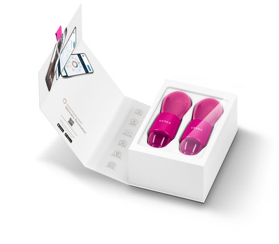 Подвійний масажер для очей GESKE Cool&Warm Duo Eye Massager 7в1 starlight, Малиновий | Зображення 8