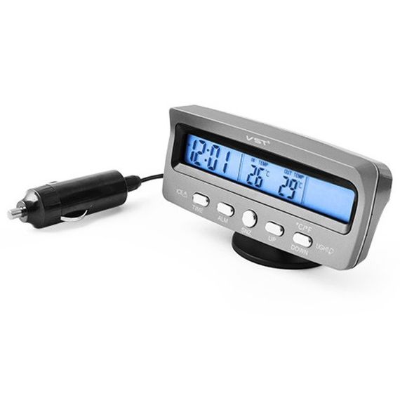 Автомобільний годинник-термометр-вольтметр VST-7045V в MQ-597 прикурювач 12В-24В | Зображення 1
