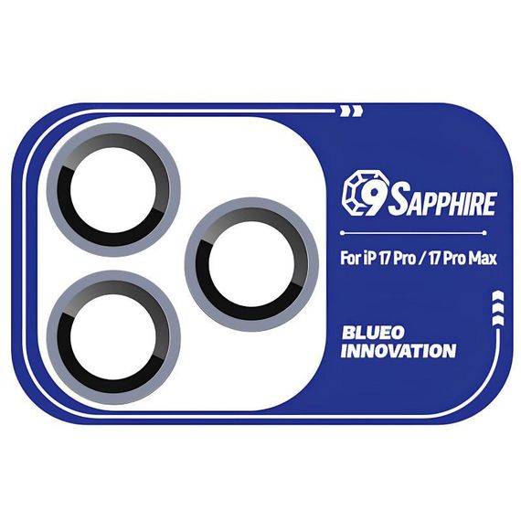 Захисне скло BlueO Sapphire на камеру для Apple iPhone 17 Pro / 17 Pro Max Темно-синій / Dark Blue