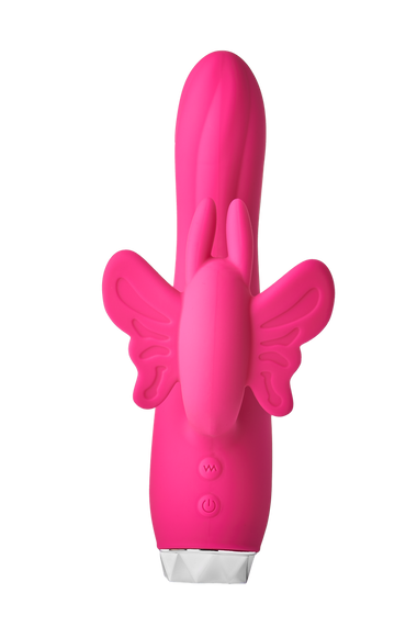 Вібратор кролик у вигляді Метелики Dream Toys Flirts Butterfly, рожевий, 17 см х 3 см Sex Aura | Зображення 1