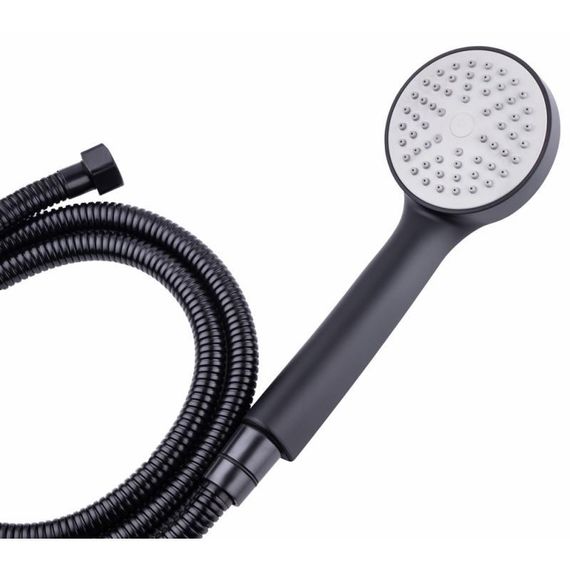 Смеситель для ванны Lidz Nicole 006 с поворотным изливом (c душевым гарнитуром) (k35) LDNIC006BLA35180 Black | Зображення 3