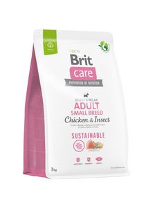 Корм Brit Care Adult Small Breed Chicken and Insect сухой с курицей и белком насекомых для взрослых собак малых пород 3 кг