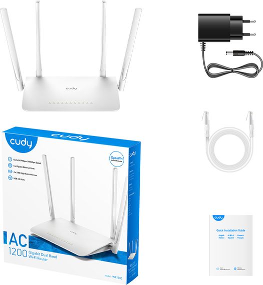 Маршрутизатор Cudy WR1300, AC1200 Gigabit Wi-Fi Mesh Router | Зображення 3