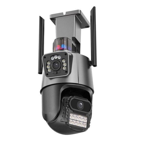 Вулична охоронна WIFI камера відеоспостереження 8MP, з сиреною Dual Lens / Поворотна IP відеокамера з віддаленим доступом | Зображення 2