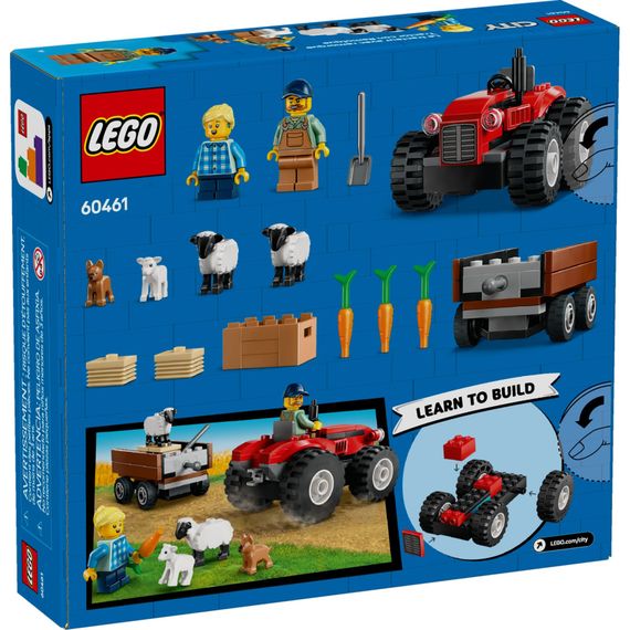 Конструктор LEGO City Червоний фермерський трактор із причепом і вівцями (60461) | Зображення 6