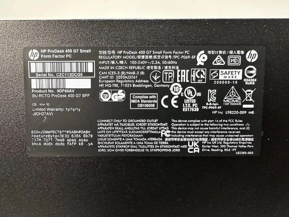 ПК HP ProDesk 400 G7 SFF / Intel Core i5-10500 (6 (12) ядер по 3.1 - 4.5 GHz) / 16 GB DDR4 / 256 GB SSD NVMe / Intel UHD Graphics 630 / Win 11 Home б/в | Зображення 4
