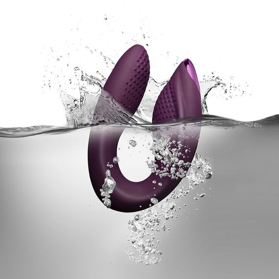 Жіночий вібратор для оргазму без рук Rocks Off Rock Chick Diva Purple, пульт ДК | Зображення 2