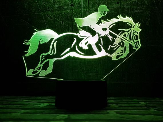 3D світильник нічник з пультом "Кінний спорт" 3DTOYSLAMP | Зображення 2