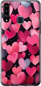 Чохол на Samsung Galaxy A20s A207F Сердечка 4 з пластику FCh_019933