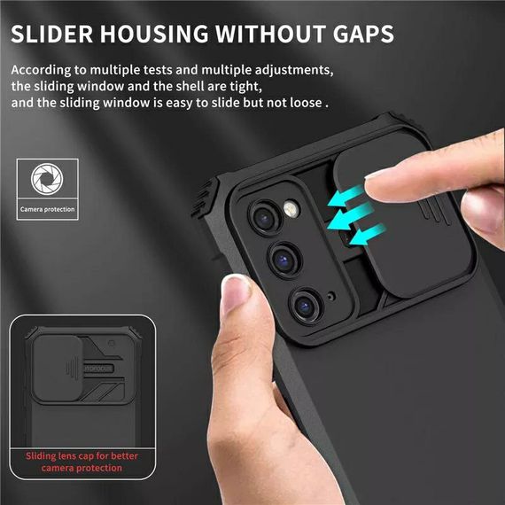 Чехол Kickstand с защитой камеры для Samsung Galaxy A14 цвет Черный | Зображення 4