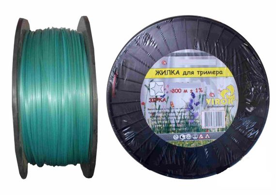 Жилка для тримера "ЗІРКА" TM VIROK : Ø= 3.0 мм, l= 300 м (бобіна) VR-10V006