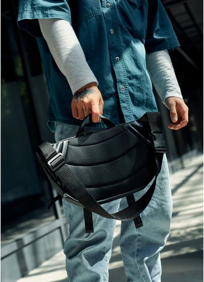 Чоловіча сумка бананка Sambag Dynamicdart чорна 38 × 21 × 7 см (80411001m) | Зображення 1