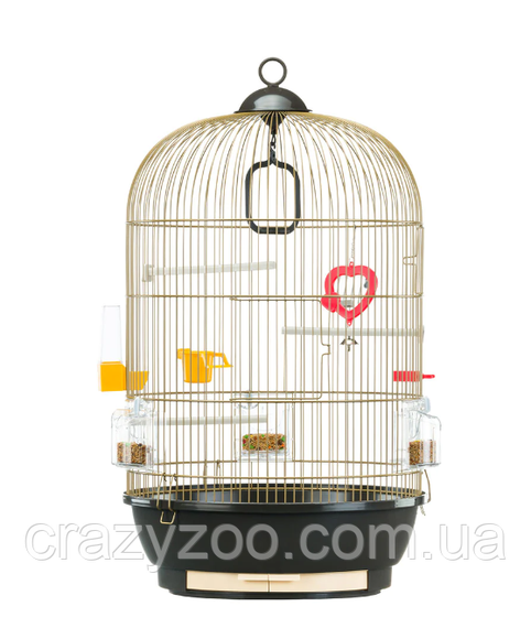 Клетка для канареек и маленьких птиц Ferplast Diva Antique Bras коричневая Ø 40x65 см 51056802